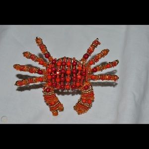 KIM SEYBERT LIVING CRAB NAPKIN RINGS SET OF 4